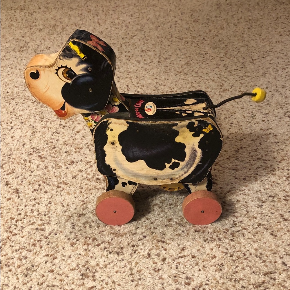 Fisher-Price Black and Cream moooocow